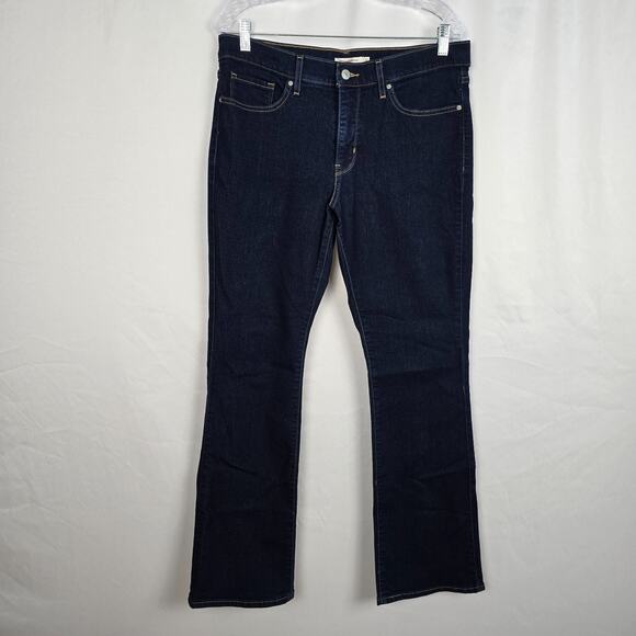 Levi's 315 Shaping Bootcut Jeans Women's 32 Blue Dark Wash EUC - Picture 1 of 16